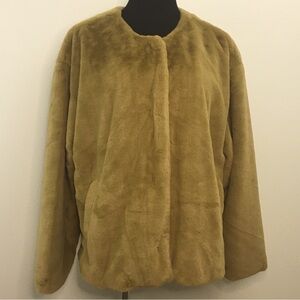 Roaman's | Plush Teddy Faux Fur Jacket